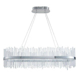 Ribble Linear Pendant Ceiling Light Chrome - Comet Lighting