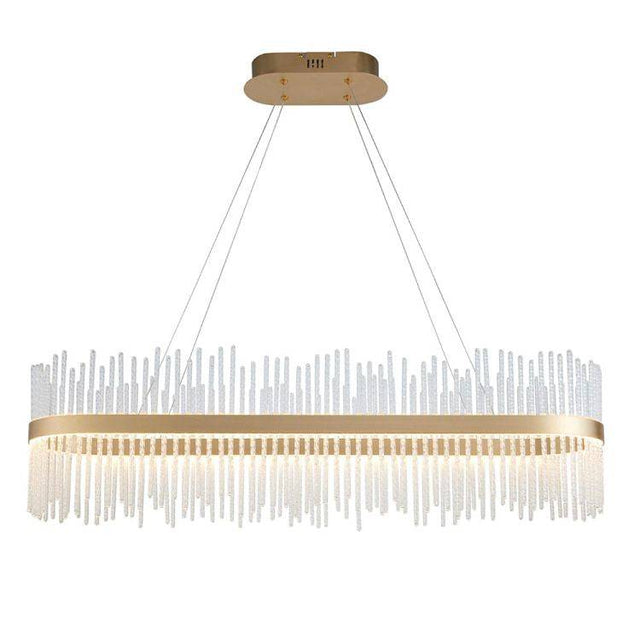 Ribble Linear Pendant Ceiling Light Gold - Comet Lighting