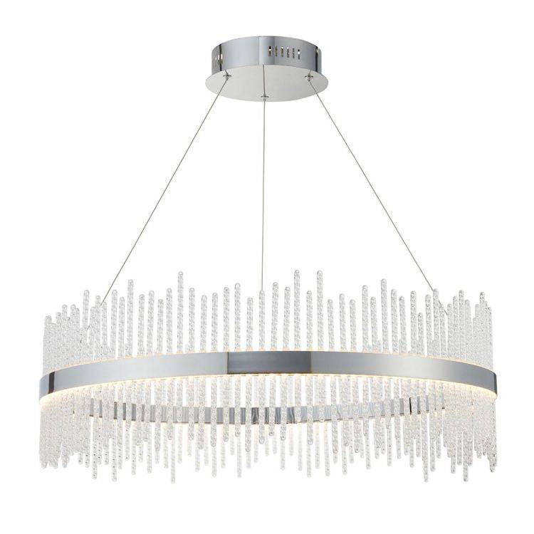 Ribble Pendant Ceiling Light Chrome - Comet Lighting