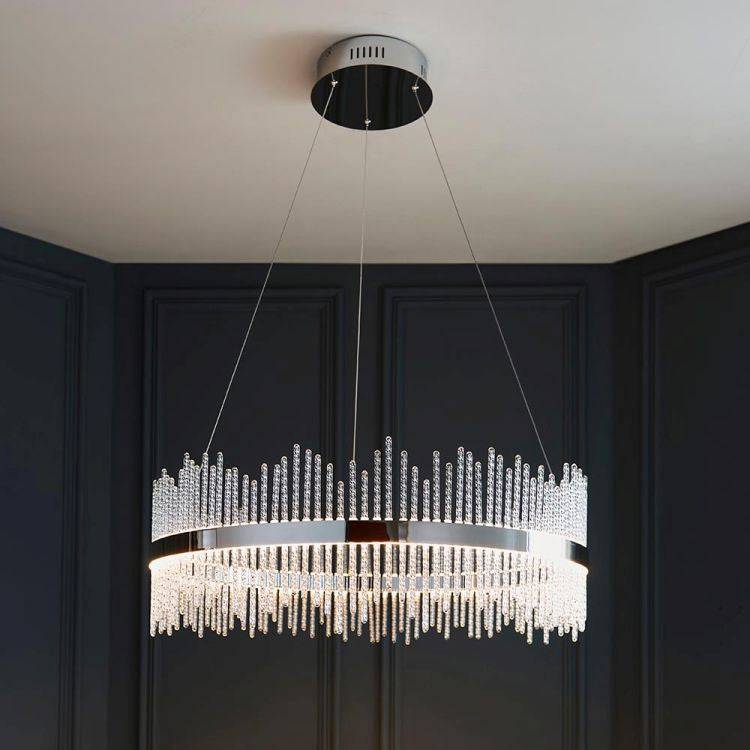 Ribble Pendant Ceiling Light Chrome - Comet Lighting