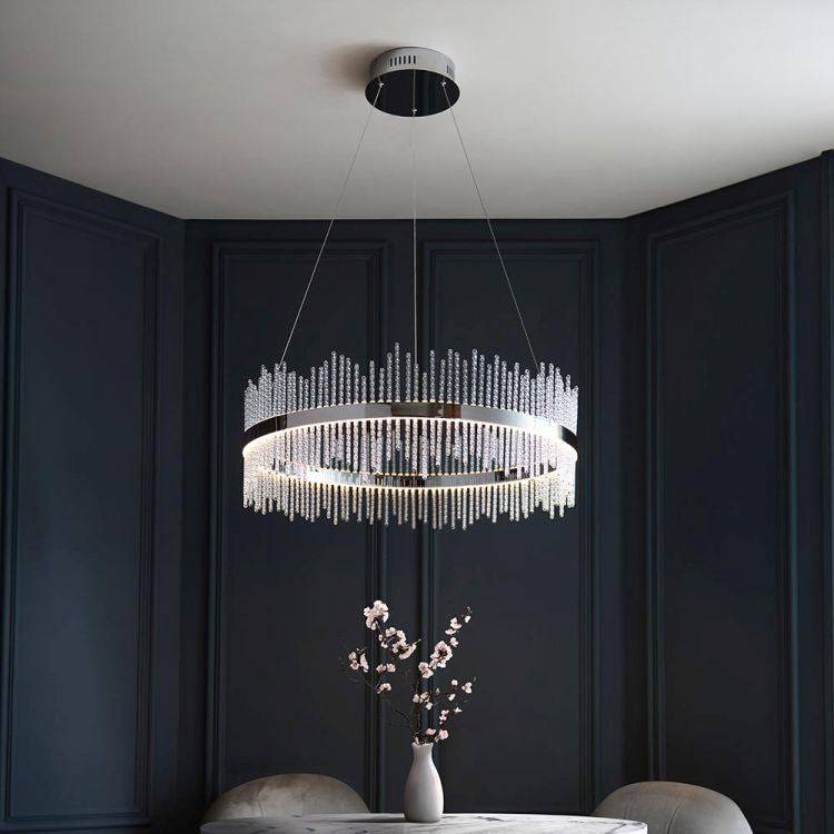 Ribble Pendant Ceiling Light Chrome - Comet Lighting