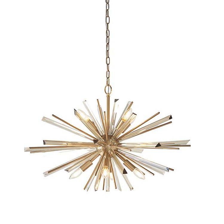 Seine 8Lt Pendant Ceiling Light Antique Brass Plate With Champagne Glass - Comet Lighting