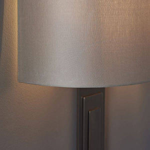 Shannon Wall Light Brushed Bronze Plate & Mink Satin Fabric - Comet Lighting