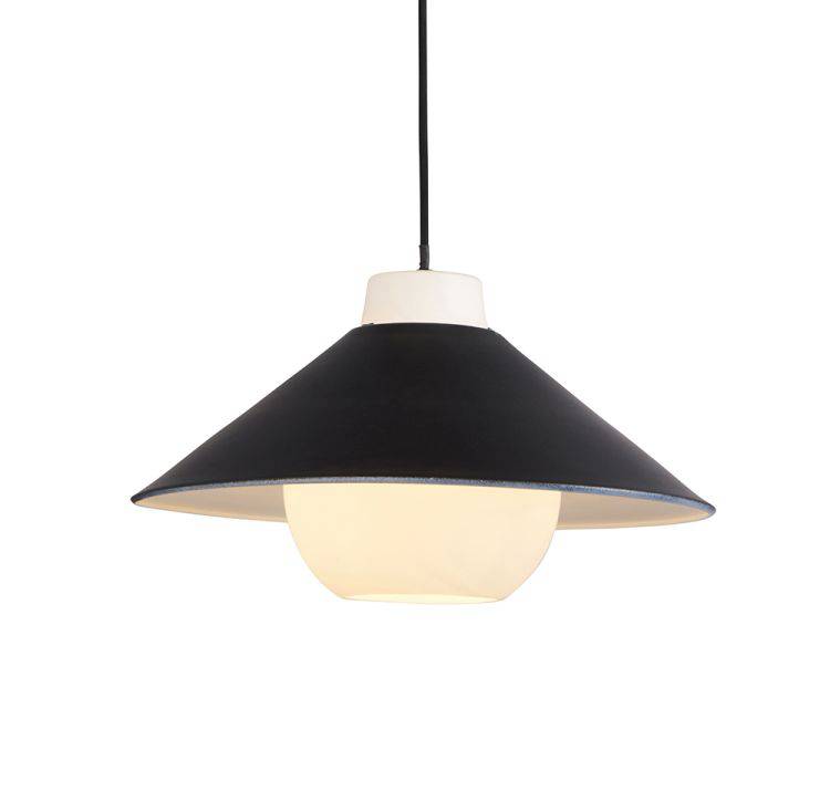 Souris Angle Pendant Ceiling Light Matt Black - Comet Lighting