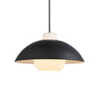 Souris Domed Pendant Ceiling Light Matt Black - Comet Lighting