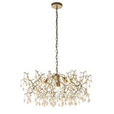 Spey 4Lt Pendant Ceiling Light Aged Gold Paint & Champagne Lustre Glass - Comet Lighting