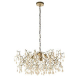 Spey 4Lt Pendant Ceiling Light Aged Gold Paint & Champagne Lustre Glass - Comet Lighting