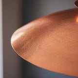 Spree Disc Pendant Ceiling Light Copper Hammered - Comet Lighting