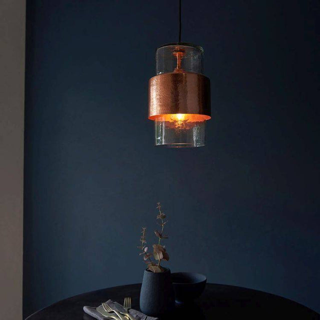 Spree Pendant Ceiling Light Copper Hammered - Comet Lighting