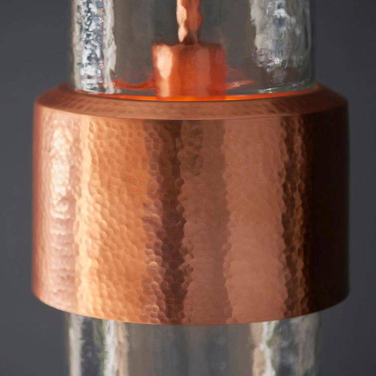 Spree Pendant Ceiling Light Copper Hammered - Comet Lighting