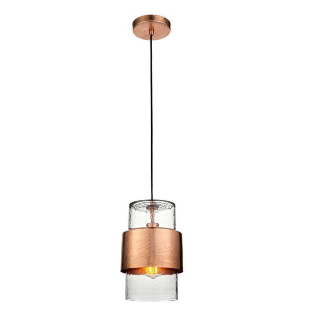 Spree Pendant Ceiling Light Copper Hammered - Comet Lighting