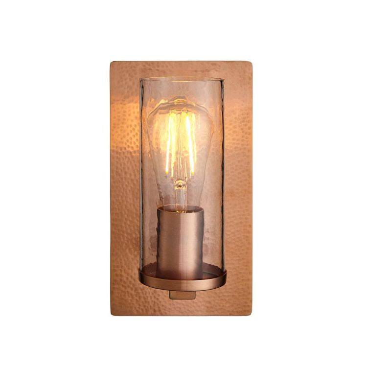 Spree Wall Light Copper Hammered - Comet Lighting