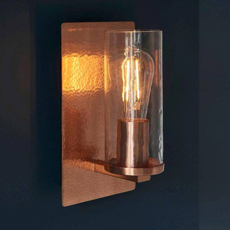 Spree Wall Light Copper Hammered - Comet Lighting