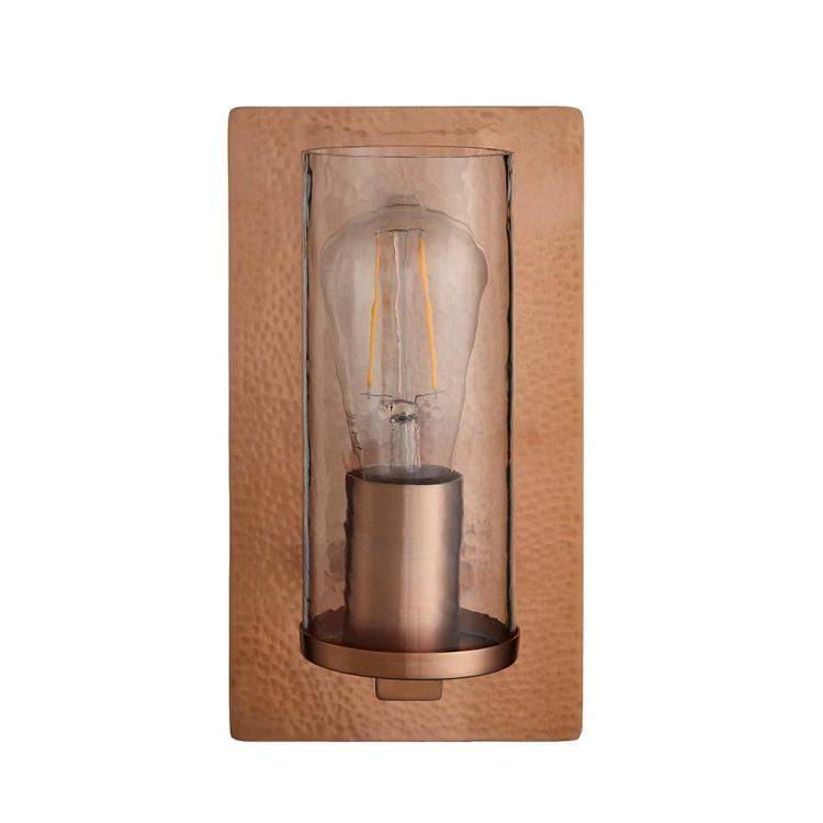 Spree Wall Light Copper Hammered - Comet Lighting