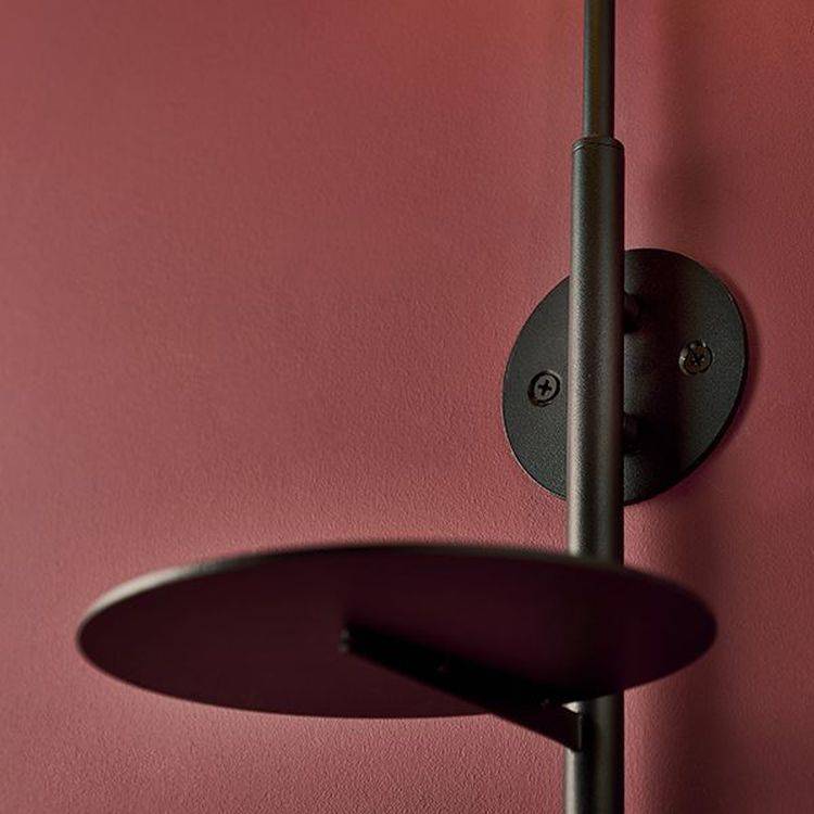 Stour Wall Light Satin Black Paint & Matt Opal Glass - Comet Lighting