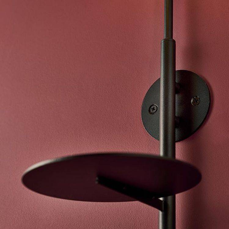 Stour Wall Light Satin Black Paint & Matt Opal Glass - Comet Lighting