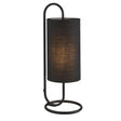 Sura Table Lamp Matt Black w/ Black Shade - Comet Lighting