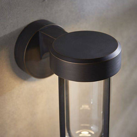 Taw LED Wall Light Brushed Bronze Finish & Clear Glass - Comet Lighting