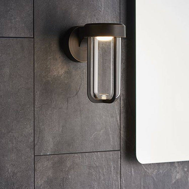 Taw LED Wall Light Brushed Bronze Finish & Clear Glass - Comet Lighting