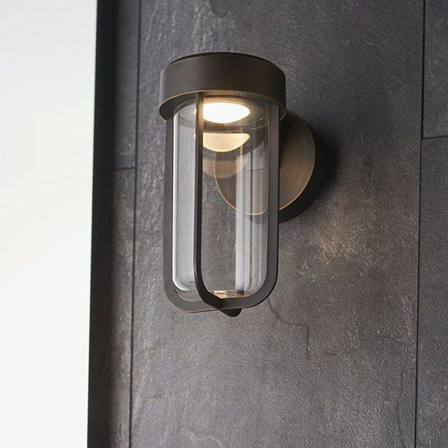 Taw LED Wall Light Brushed Bronze Finish & Clear Glass - Comet Lighting