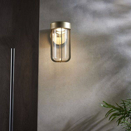 Taw LED Wall Light Brushed Gold Finish & Clear Glass - Comet Lighting