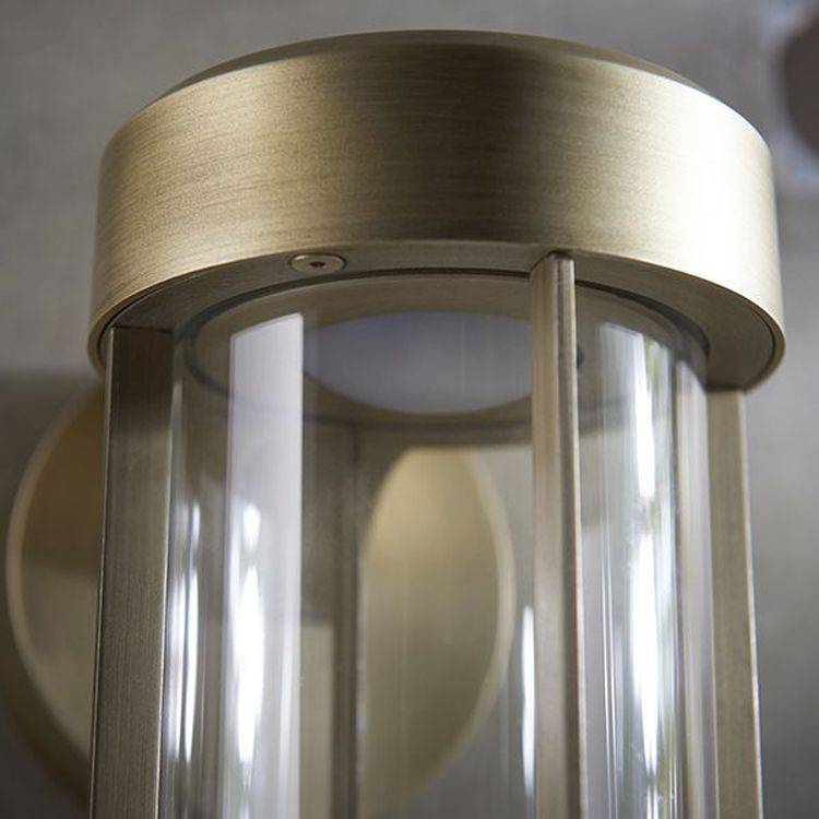 Taw LED Wall Light Brushed Gold Finish & Clear Glass - Comet Lighting