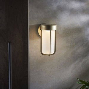 Taw LED Wall Light Brushed Gold Finish & Frosted Glass - Comet Lighting