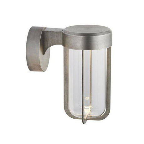 Taw LED Wall Light Brushed Silver Finish & Clear Glass - Comet Lighting