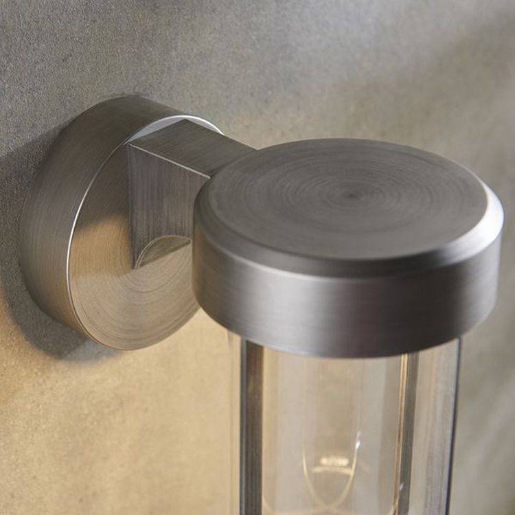 Taw LED Wall Light Brushed Silver Finish & Clear Glass - Comet Lighting