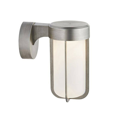 Taw LED Wall Light Brushed Silver Finish & Frosted Glass - Comet Lighting