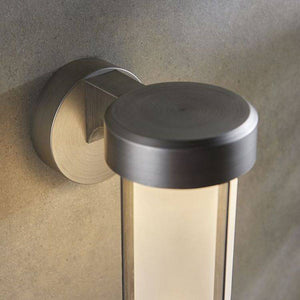 Taw LED Wall Light Brushed Silver Finish & Frosted Glass - Comet Lighting