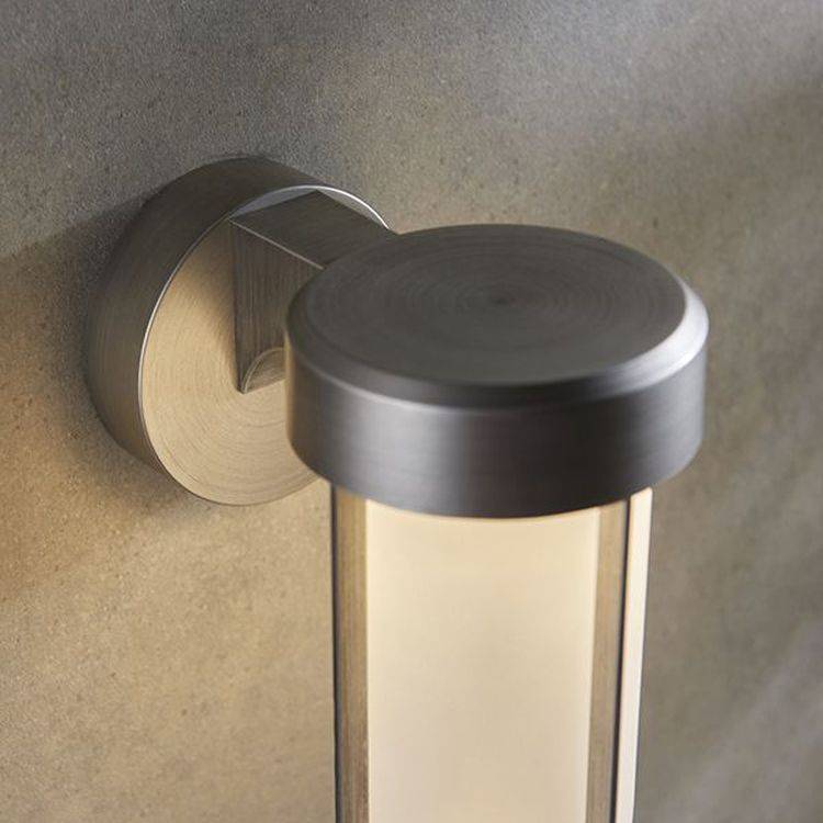 Taw LED Wall Light Brushed Silver Finish & Frosted Glass - Comet Lighting