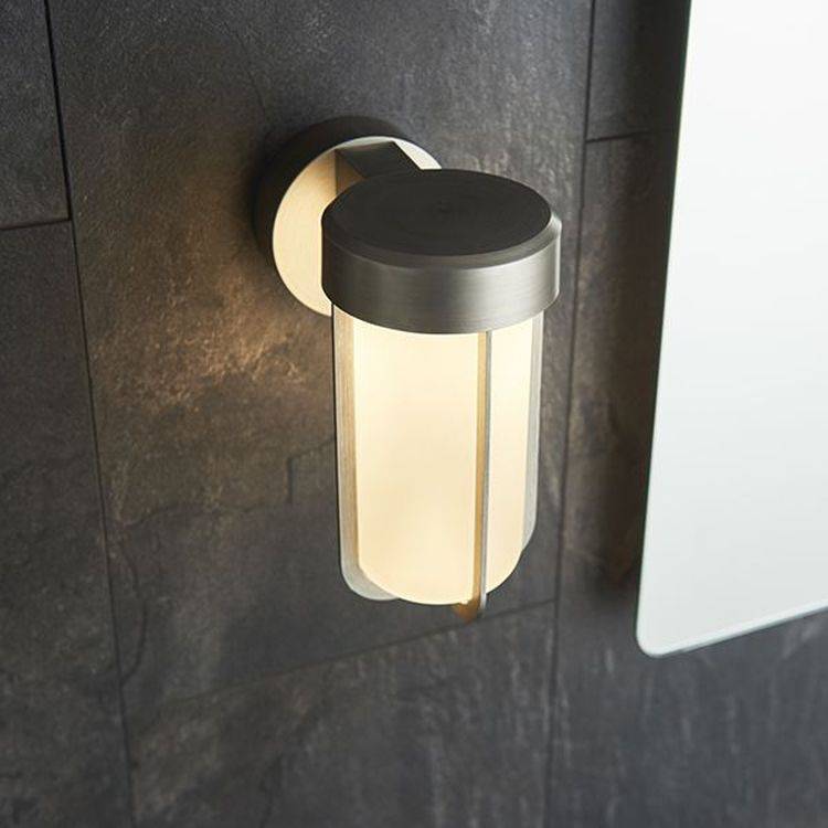 Taw LED Wall Light Brushed Silver Finish & Frosted Glass - Comet Lighting