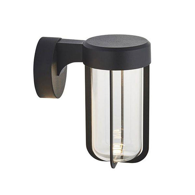 Taw LED Wall Light Matt Black Finish & Clear Glass - Comet Lighting