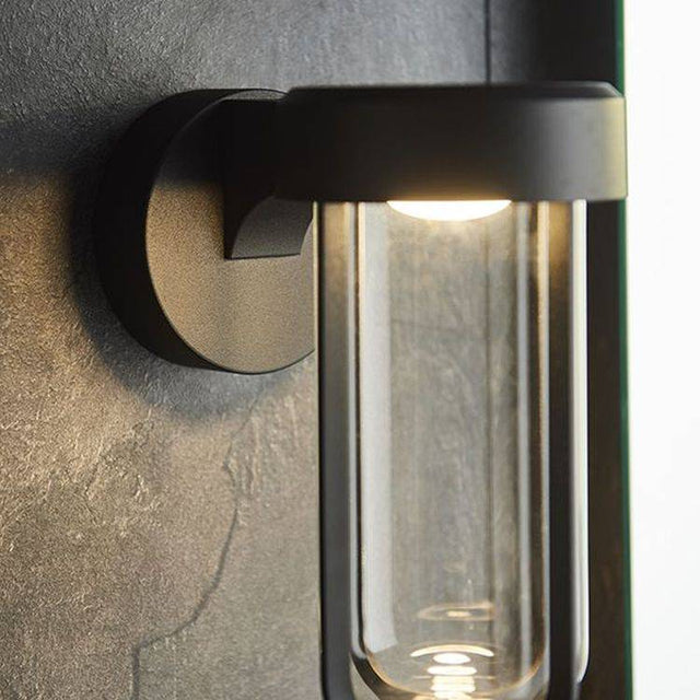 Taw LED Wall Light Matt Black Finish & Clear Glass - Comet Lighting