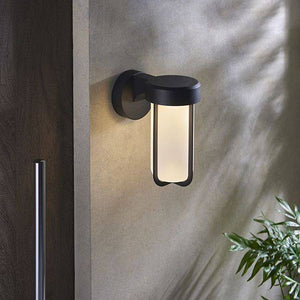 Taw LED Wall Light Matt Black Finish & Frosted Glass - Comet Lighting