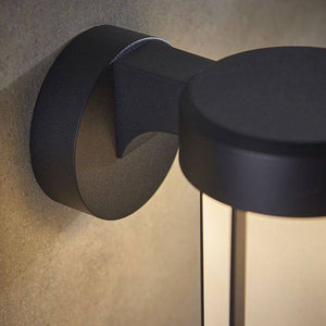 Taw LED Wall Light Matt Black Finish & Frosted Glass - Comet Lighting
