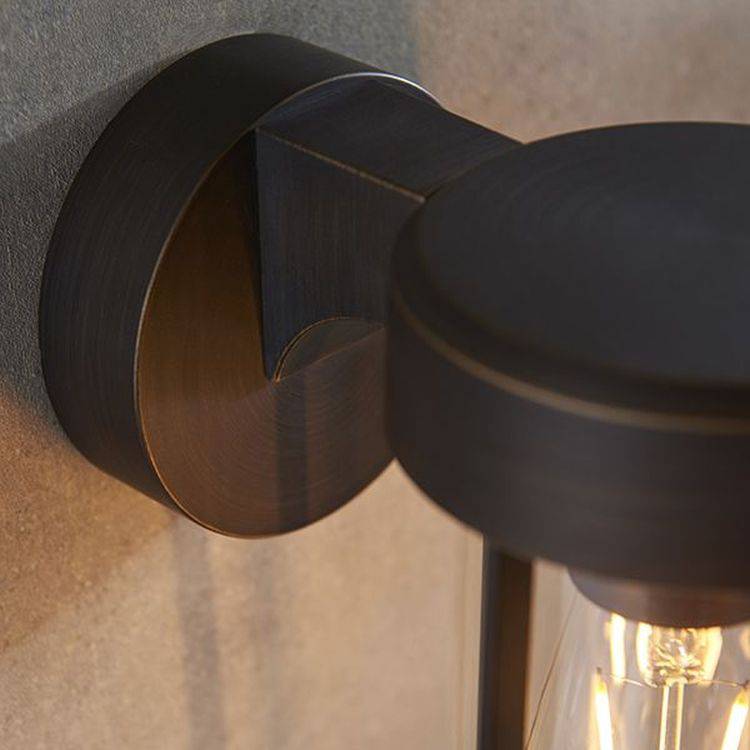 Taw Wall Light Brushed Bronze Finish & Clear Glass - Comet Lighting