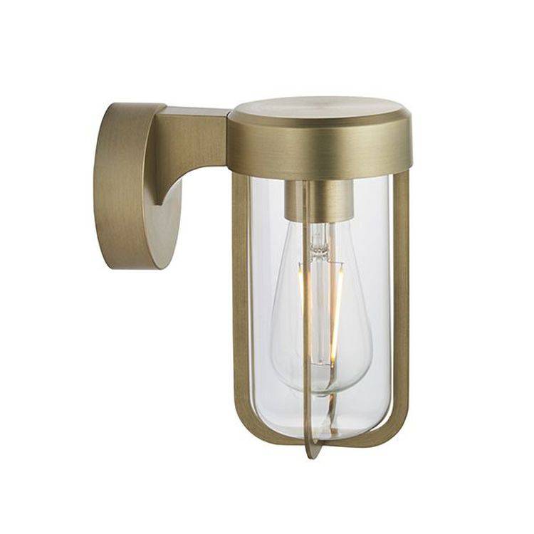 Taw Wall Light Brushed Gold Finish & Clear Glass - Comet Lighting