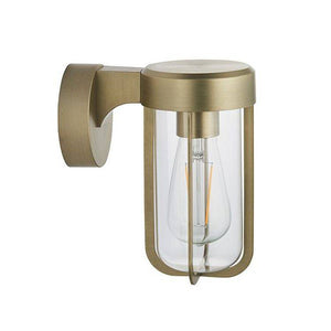 Taw Wall Light Brushed Gold Finish & Clear Glass - Comet Lighting