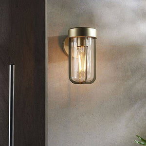 Taw Wall Light Brushed Gold Finish & Clear Glass - Comet Lighting