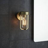 Taw Wall Light Brushed Gold Finish & Clear Glass - Comet Lighting