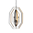 Tejo 4Lt Pendant Ceiling Light Aged Bronze Effect & Antique Gold Paint - Comet Lighting