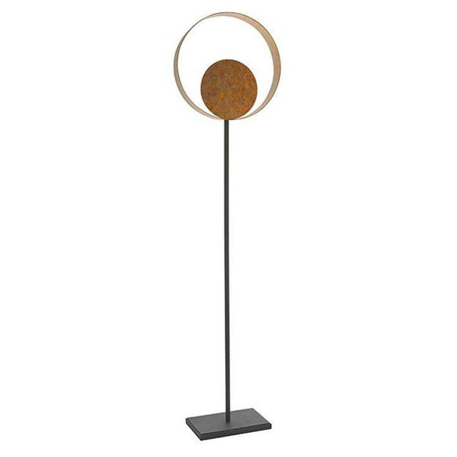 Tiber Floor Lamp Gold Patina Finish & Dark Bronze Paint - Comet Lighting
