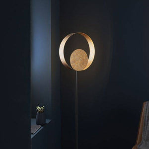Tiber Floor Lamp Gold Patina Finish & Dark Bronze Paint - Comet Lighting