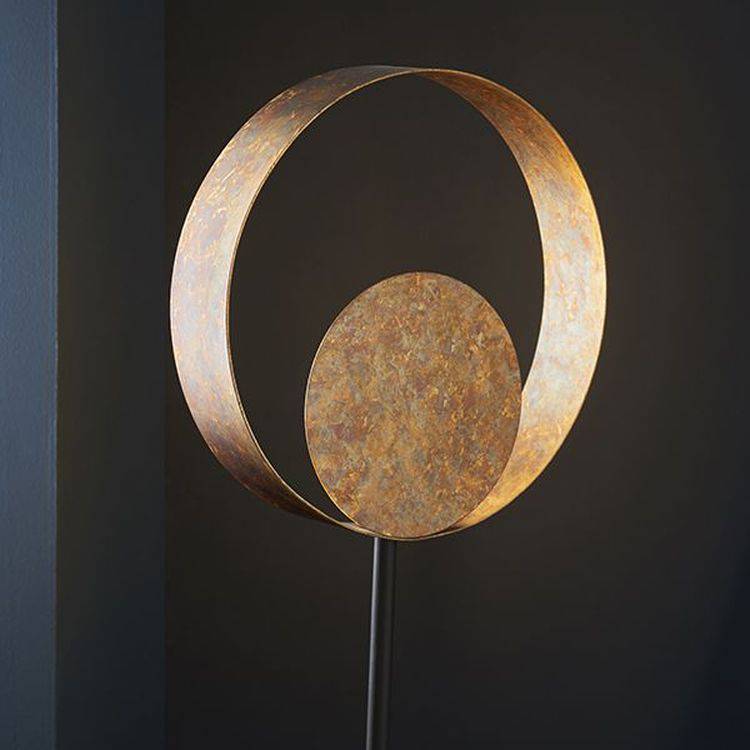 Tiber Floor Lamp Gold Patina Finish & Dark Bronze Paint - Comet Lighting