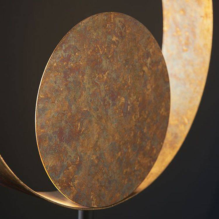 Tiber Floor Lamp Gold Patina Finish & Dark Bronze Paint - Comet Lighting