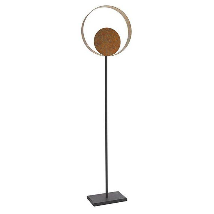 Tiber Floor Lamp Gold Patina Finish & Dark Bronze Paint - Comet Lighting