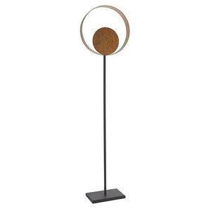 Tiber Floor Lamp Gold Patina Finish & Dark Bronze Paint - Comet Lighting