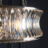 Tirso 6Lt Chandelier Bright Nickel w/ Concave Clear Glass - Comet Lighting